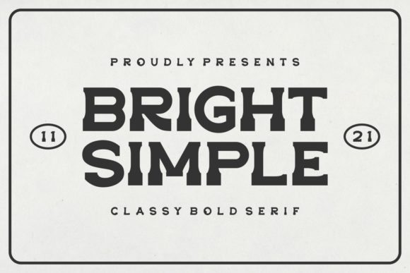 Bright Simple: A Bold Display Font