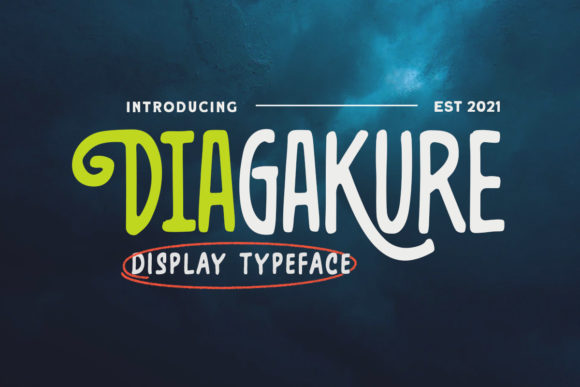 Diagakure: A Vintage Display Font