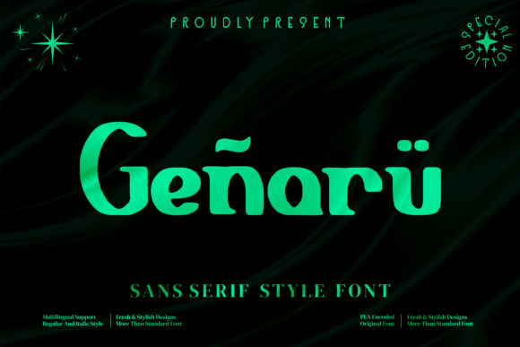 Genaru: A Bold Display Font for Web Design