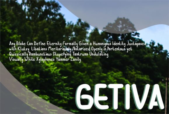 Getiva: A Stylish Display Font