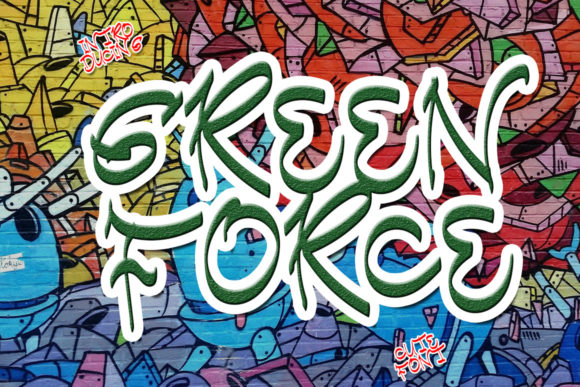 Green Force: A Graffiti-Style Display Font