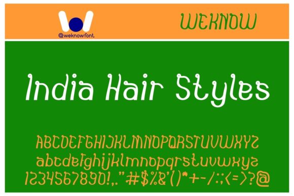 India Hair Style Font