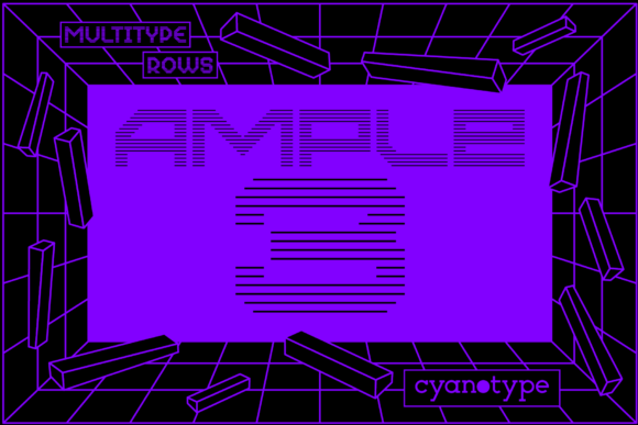 MultiType Rows Ample 3: A Bold Display Font