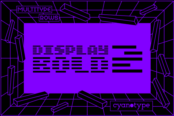 MultiType Rows Display Bold 2 Font