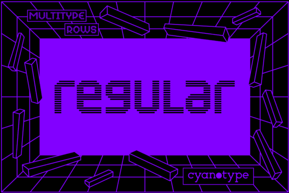 MultiType Rows Regular: A Unique Display Font