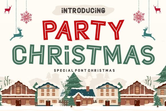 Party Christmas Font for Festive Web Design